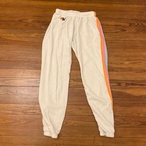 White Aviator Nation Sweatpants